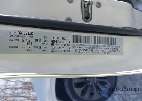 2019 Jeep Cherokee High Altitude 4X4 из США, поврежденный, VIN 1C4PJMDX2KD374390